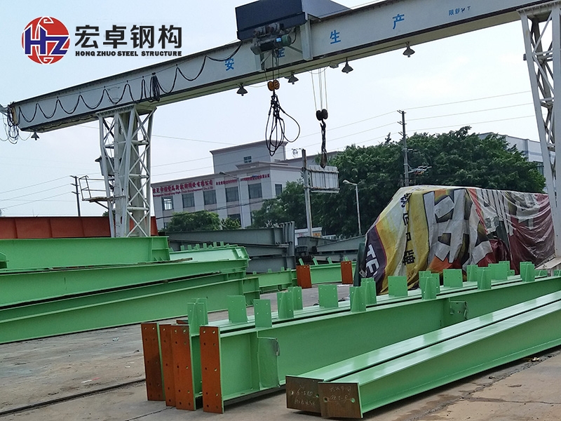柬埔寨钢结构厂房构件外贸出口